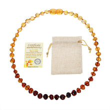 Load image into Gallery viewer, DR Classic Natural Amber Necklace Supply Certificate Authenticity Genuine Baltic Amber Stone Baby Necklace Gift 10 Color 14-33cm