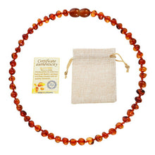 Load image into Gallery viewer, DR Classic Natural Amber Necklace Supply Certificate Authenticity Genuine Baltic Amber Stone Baby Necklace Gift 10 Color 14-33cm