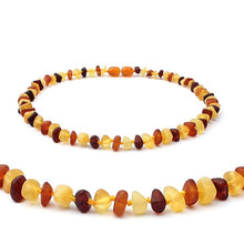 Load image into Gallery viewer, DR Classic Natural Amber Necklace Supply Certificate Authenticity Genuine Baltic Amber Stone Baby Necklace Gift 10 Color 14-33cm