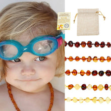 Load image into Gallery viewer, Classic 10 Colors Amber Teething Bracelet/Necklace for Baby Adult Lab Tested Authentic 8 Sizes Natural Amber Stone Women Jewelry