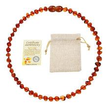 Load image into Gallery viewer, Classic 10 Colors Amber Teething Bracelet/Necklace for Baby Adult Lab Tested Authentic 8 Sizes Natural Amber Stone Women Jewelry