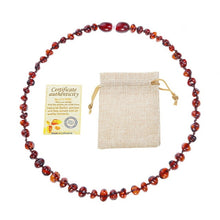 Load image into Gallery viewer, Classic 10 Colors Amber Teething Bracelet/Necklace for Baby Adult Lab Tested Authentic 8 Sizes Natural Amber Stone Women Jewelry